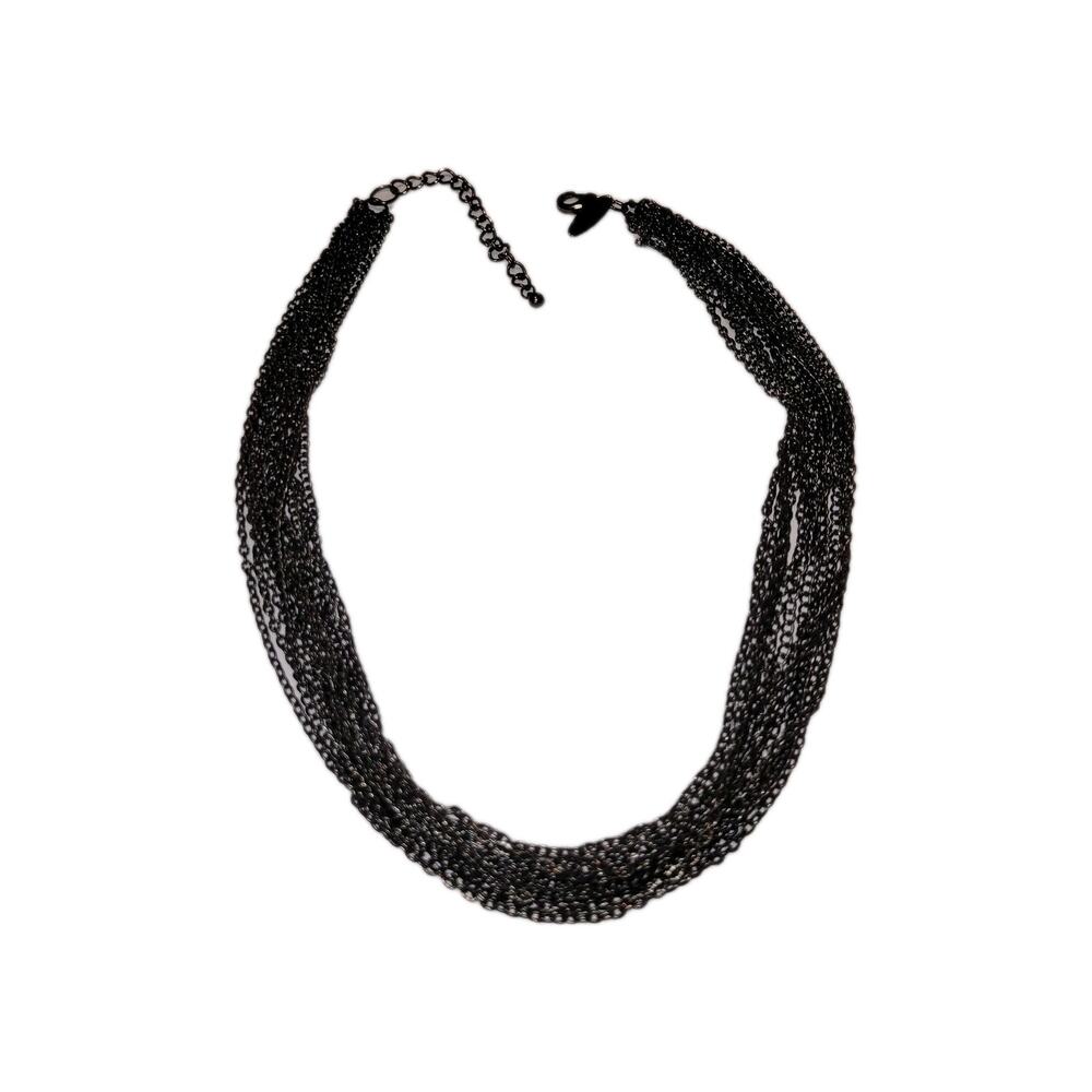 Sleek Black Chain Necklace NY 20" Adjustable Lobster Clasp Men's Women's Jewelry - Picture 10 of 11